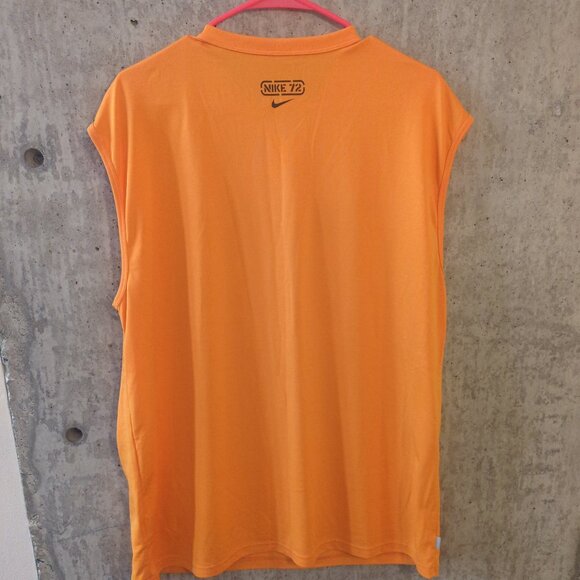 Nike Mens Large Orange Basketball Tank Top Drifit Gym Run Active - Picture 2 of 6
